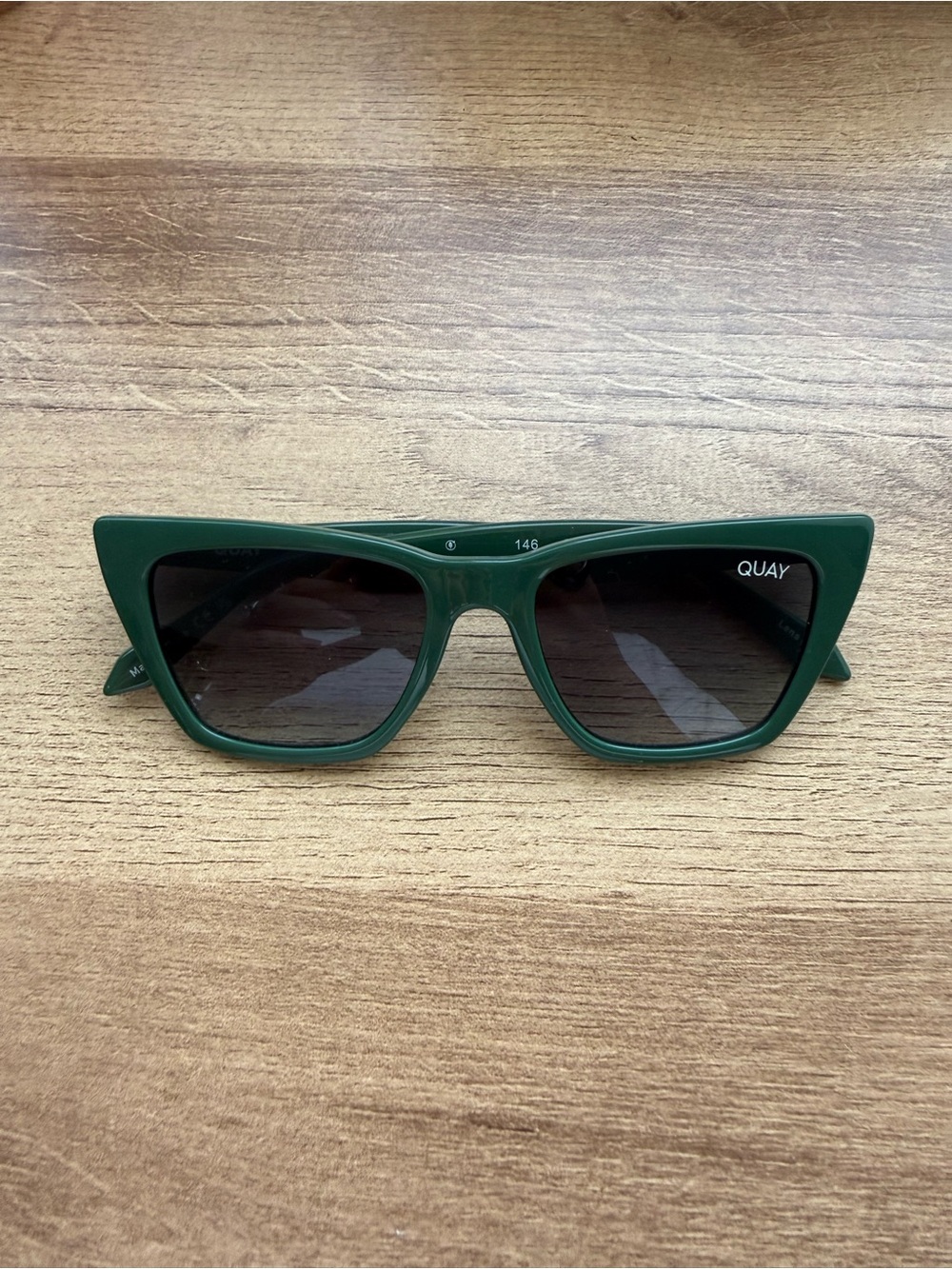 Quay Australia Dark Green Cat-Eye Sunglasses